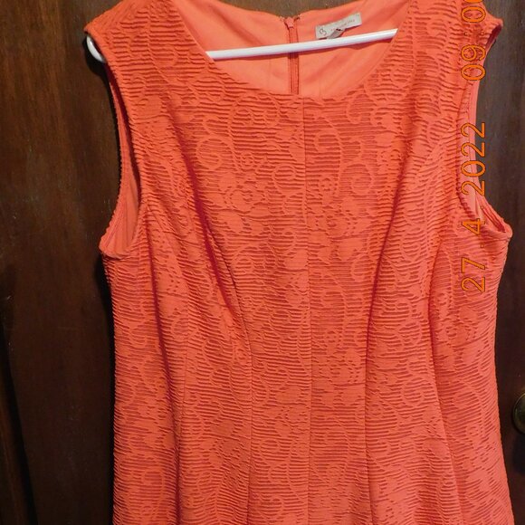 Orange Womens Sleeveles Dress by Cattherines Sz 18W - Picture 1 of 4